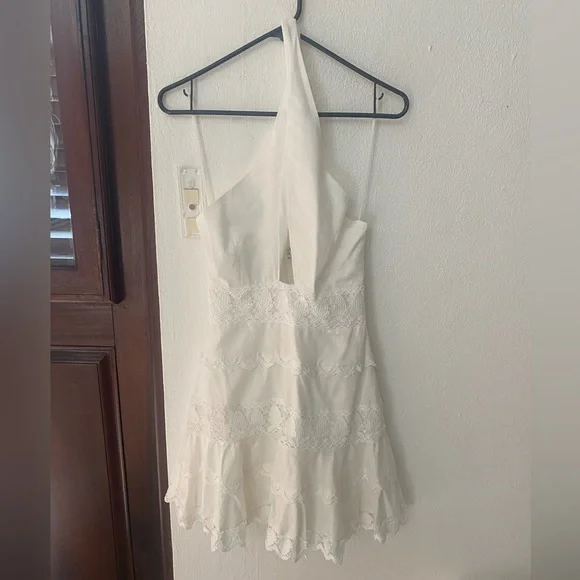 Endless Rose White Halter Eyelet Lace Dress - Picture 5 of 5